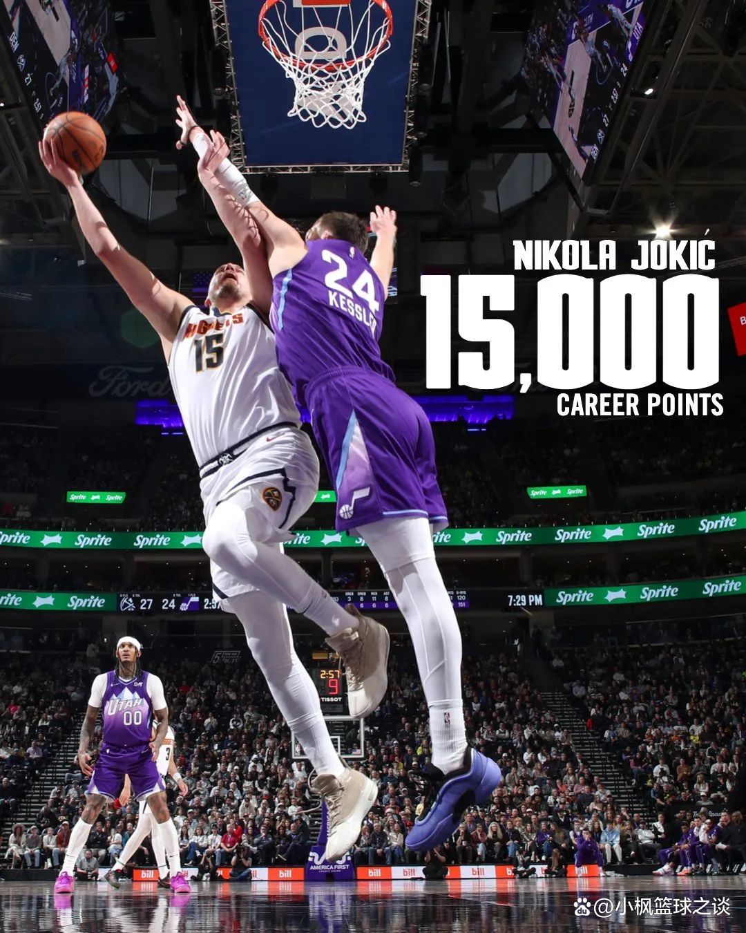 爵士鏖战掘金，米切尔关键制胜